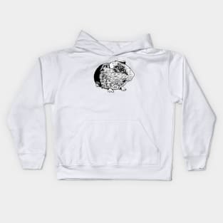 Black and white drawing - guinea pig Kids Hoodie